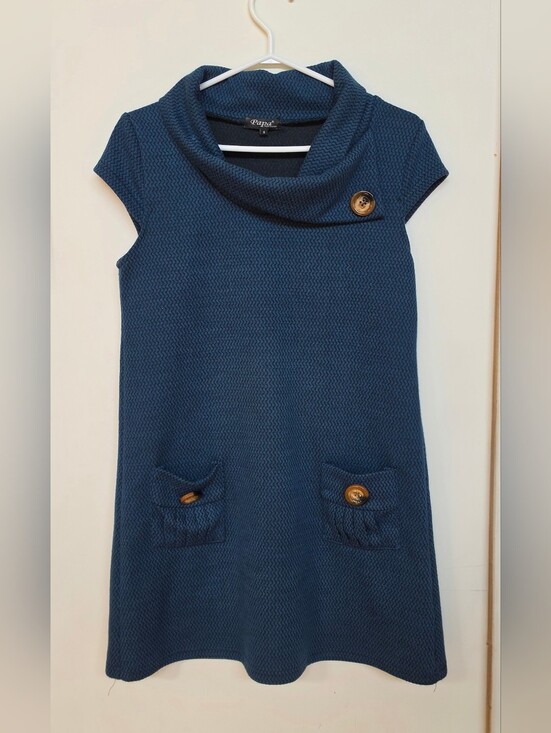 Papa Vancouver Dresses & Skirts - Papa Vancouver Teal Cowl Neck Tunic Dress